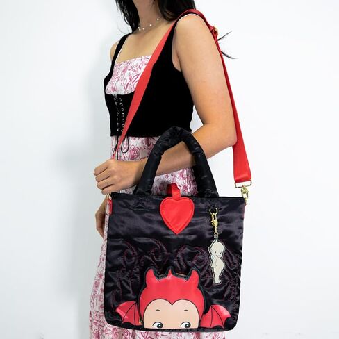 Whatever Makes You Happy Kewpie Devil Puffy Tote Bag with Charm in Saudi Arabia