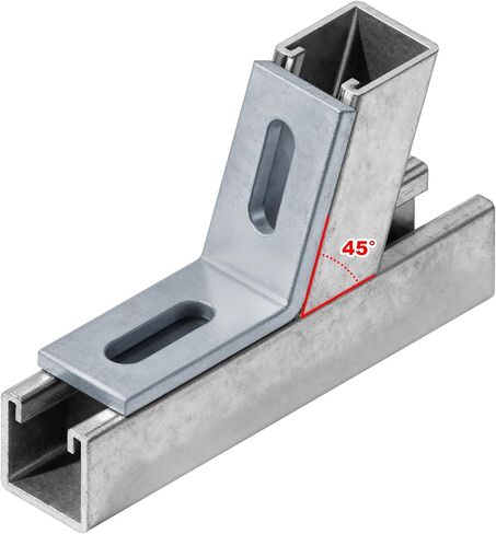 6 قطع 2 فتحة فتحة تعديل زاوية القوس، تناسب مسمار 1/2 بوصة في قناة تبختر 1-5/8 بوصة، زاوية زاوية على شكل حرف L، سمك 5.7 مم in Kuwait