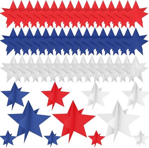 45 PCS Star Centerpes for Movie Night Party Decorations 3D Film Film Supplies Decorations Star في 3 أحجام 8 "5" 3 " in Kuwait