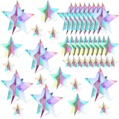 45 PCS Star Centerpes for Movie Night Party Decorations 3D Film Film Supplies Decorations Star في 3 أحجام 8 "5" 3 " in Kuwait