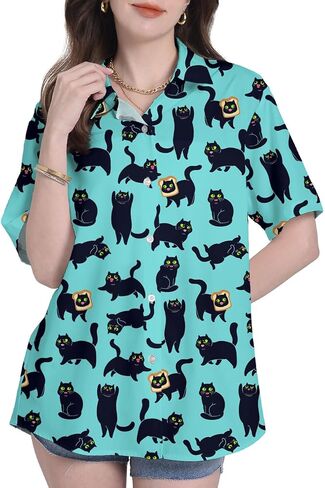 Funny Pattern Hawaiian Shirts for Women Unisex Gifts for Women Womens Casual Hawaiian Shirt for Women Hawaiian Shirts in Saudi Arabia