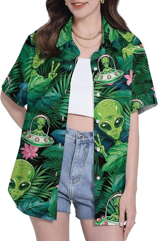 Funny Pattern Hawaiian Shirts for Women Unisex Gifts for Women Womens Casual Hawaiian Shirt for Women Hawaiian Shirts in Saudi Arabia