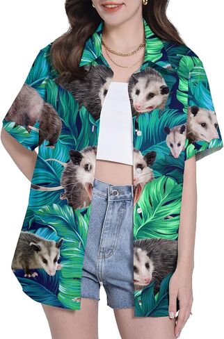 Funny Pattern Hawaiian Shirts for Women Unisex Gifts for Women Womens Casual Hawaiian Shirt for Women Hawaiian Shirts in Saudi Arabia