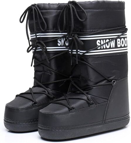 WJGJYJH Women's Winter Skiing Fur Duck Boots Waterproof Non-Slip Mid Calf Ankle Booties With Removable Insoles For Snow Hiking in Saudi Arabia