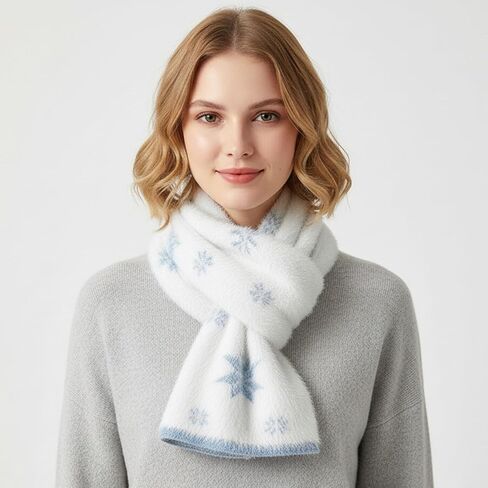 Plaid Patterned Winter Scarves for Women, Soft and Warm Scarves for Cold Weather, Travel, and Outdoor Activities in Saudi Arabia