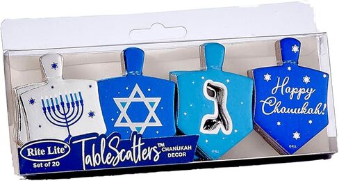 Rite Lite Chanukah Table Scatters, 20 Foiled Dreidels, Perfect Hanukkah Gift, Hanukkah Accessories, Hanukkah Decorations in Saudi Arabia