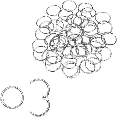 50 Pcs Binder Rings, 0.59 Inch Office Book Rings, Steel Paper Ring, Loose Leaf Binder Rings, Metal Ring for Index Cards Office, School or Home in Kuwait