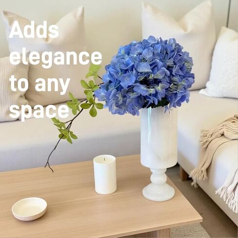 WeDoDecor White Vase Real Marble for Home Centerpiece for Dining Table, 10 inch Stone Flower Vase or Desk Décor for Bouquet and Pampas Grass, French Boho Style in Saudi Arabia