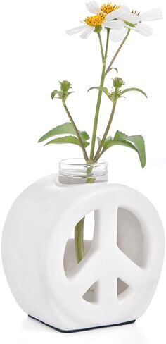 ORGJ Ceramic Propagation Station - 2-in-1 Water Propagation Vase & Aroma Diffuser for Plants, Geometric Propagation Tubes with Plant Rooting Containers, Modern White Decor in Saudi Arabia