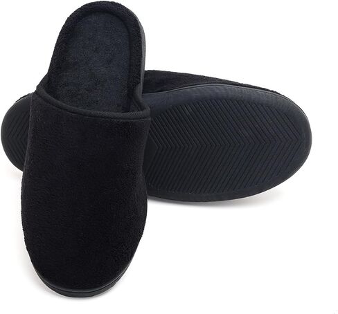 murmur Slipper for Men House Plush Slide Non slip Indoor Outdoor Slip on Couple Shoe Anti-Skid Durable Sole Soft Comfy Warm Washable Wear Gift for Him Elderly Cozy Fuzzy Foam Pillow Cloud Closed Toe in Saudi Arabia