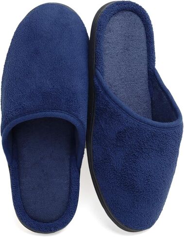murmur Slipper for Men House Plush Slide Non slip Indoor Outdoor Slip on Couple Shoe Anti-Skid Durable Sole Soft Comfy Warm Washable Wear Gift for Him Elderly Cozy Fuzzy Foam Pillow Cloud Closed Toe in Saudi Arabia