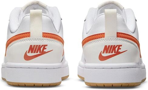 NIKE - BNWT & BOX - الشباب - أحذية رياضية NIKE COURT BOROUGH LOW 2 (GS) YOUTHS CHILDS bq5448-114 - 4.5 Y - أبيض/برتقالي-SUMMIT WHITE-SAIL in Saudi Arabia