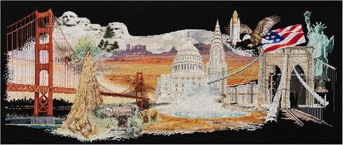 Thea Gouverneur - Counted Cross Stitch Kit - Delft Blue Houses - Aida - 18 Count - Embroidery Kit for Adults - DMC Embroidery Threads and Other Cross Stitch Supplies Included - 552A in Kuwait
