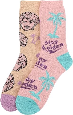 Bioworld Golden Girls Stay Golden Womens Chenille Cozy Crew Socks in Saudi Arabia