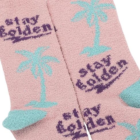 Bioworld Golden Girls Stay Golden Womens Chenille Cozy Crew Socks in Saudi Arabia