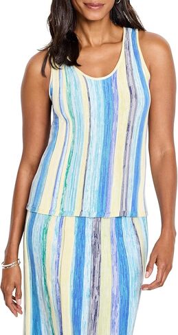 NIC+ZOE Womens Coast Crush Knit Tank in Saudi Arabia