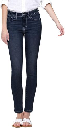 VERVET by Flying Monkey High-Rise Dark Blue Denim Skinny Jeans in Saudi Arabia