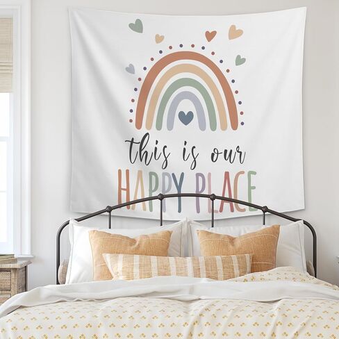 Boho Rainbow Playroom Classroom Tapestry, Boho Inspirational Tapestries Wall Blanket for Girls Boys Bedroom Playroom Classroom, 50x60 Inch in Saudi Arabia