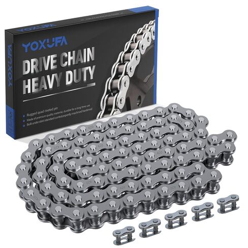 YOXUFA 420 Chain for Mini Bike Coleman CT200U CT200U-EX BT200X Baja Warrior MB200 Massimo 196cc 200cc Predator 212 Red Parts Jackshaft Front 42 Link + 90 Link Rear Drive Chain in Kuwait