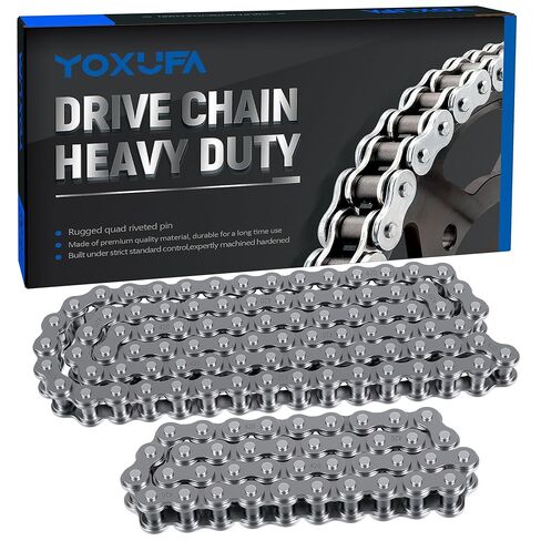 YOXUFA 420 Chain for Mini Bike Coleman CT200U CT200U-EX BT200X Baja Warrior MB200 Massimo 196cc 200cc Predator 212 Red Parts Jackshaft Front 42 Link + 90 Link Rear Drive Chain in Kuwait