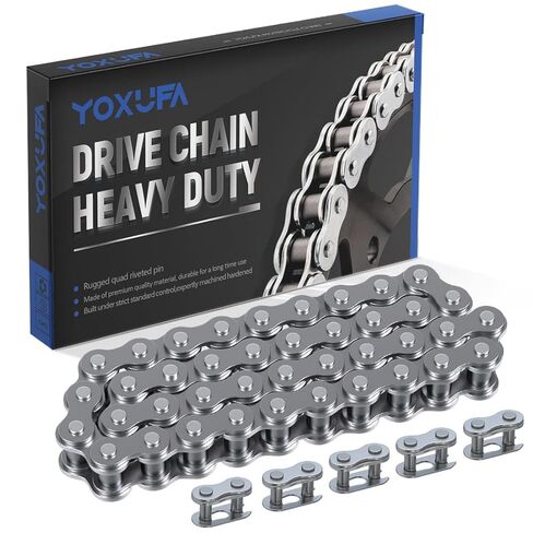 YOXUFA 420 Chain for Mini Bike Coleman CT200U CT200U-EX BT200X Baja Warrior MB200 Massimo 196cc 200cc Predator 212 Red Parts Jackshaft Front 42 Link + 90 Link Rear Drive Chain in Kuwait