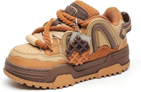 QAND Retro Platform Chunky Sneakers, Unisex Thick Sole Height Increasing Sweet Cool Casual Shoes for Men Women in Saudi Arabia