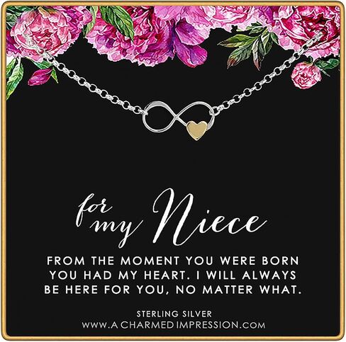 A Charmed Impression Sterling Silver Niece Bracelet - Gift from Aunt Uncle in Saudi Arabia