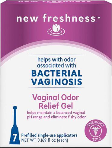 New Freshness Vaginal Odor Relief Gel for Odor Associated with Bacterial Vaginosis, Prefilled Vaginal Suppositories with Gel, 7 Ct in Saudi Arabia