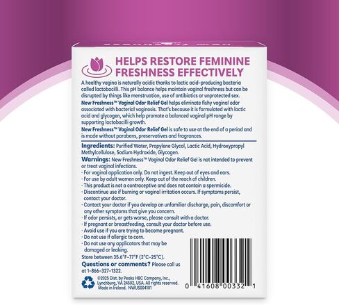 New Freshness Vaginal Odor Relief Gel for Odor Associated with Bacterial Vaginosis, Prefilled Vaginal Suppositories with Gel, 7 Ct in Saudi Arabia
