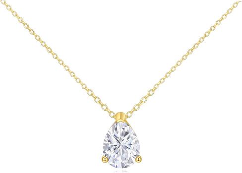 KECHO 14k gold necklace for Women with Teardrop Cz Gold Necklace Jewelry for Wedding Birthday Anniversary for her in Saudi Arabia
