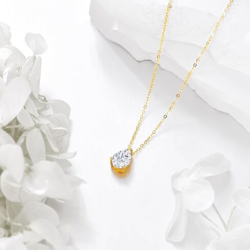 KECHO 14k gold necklace for Women with Teardrop Cz Gold Necklace Jewelry for Wedding Birthday Anniversary for her in Saudi Arabia