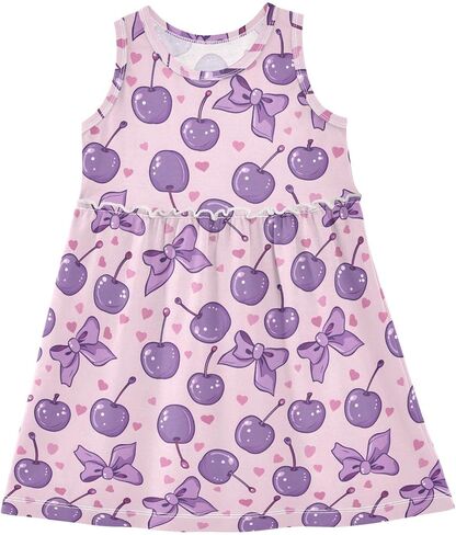 ALAZA Library Bookworm Cartoon Girls Toddler Casual Dress for Summer Sleeveless Dresses Sundress 2-8 Years in Saudi Arabia