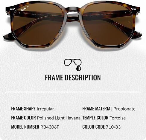 Ray-Ban RB4306F Square-Round Shaped Sunglasses for Men & Women with Official RAYBAN Eyewear Kit in Saudi Arabia