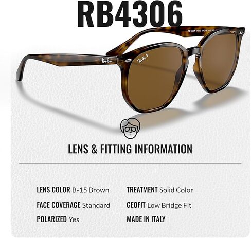 Ray-Ban RB4306F Square-Round Shaped Sunglasses for Men & Women with Official RAYBAN Eyewear Kit in Saudi Arabia