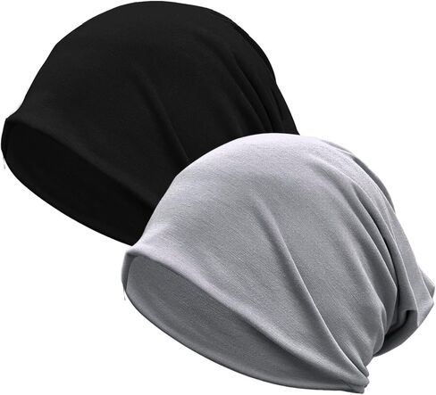 JarseHera 2 Pack Wider Slouchy Beanie for Men Women Oversize Chemo Headwear Large Baggy Skull Cap Cancer Caps Hats in Saudi Arabia