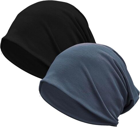 JarseHera 2 Pack Wider Slouchy Beanie for Men Women Oversize Chemo Headwear Large Baggy Skull Cap Cancer Caps Hats in Saudi Arabia
