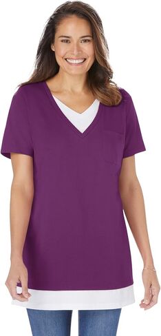 Woman Within Plus Size Layered-Look Tunic in Saudi Arabia