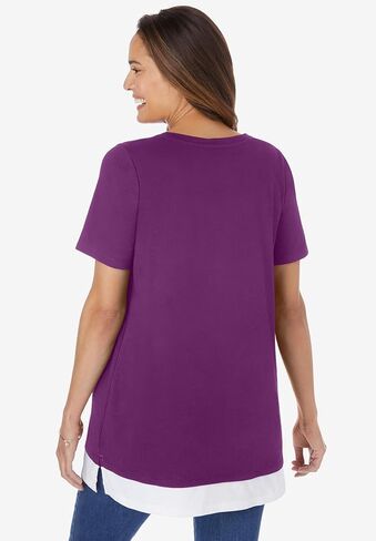 Woman Within Plus Size Layered-Look Tunic in Saudi Arabia