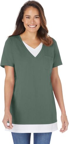 Woman Within Plus Size Layered-Look Tunic in Saudi Arabia