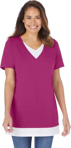 Woman Within Plus Size Layered-Look Tunic in Saudi Arabia