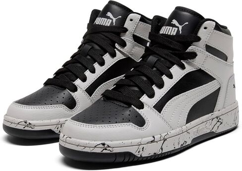 حذاء رياضي PUMA Kids Boys Rebound Layup Lo Nubuck برباط كاجوال - رمادي in Kuwait