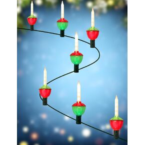 Hobbynors Vintage Christmas Bubble Lights - 15.5ft Strand with 15 Nostalgic Bubbling Candles, Warm White Glow & Green Wire - Classic Retro Christmas Tree Lights for a Cherished Holiday Display in Saudi Arabia
