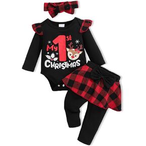 Baby Girl Clothes Newborn Infant Outfits Cute Summer Clothes Spring Romper Set+Hat+Headband in Saudi Arabia