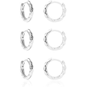 MAEOK Small Huggie Hoop Earrings for Women, 3 Pairs Gold Earring Set 14K Gold Plated Twisted Hoop Earrings Jewelry Gifts Hypoallergenic Earrings in Saudi Arabia