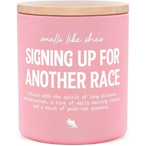 هدايا IDELTIME للنساء العدائين، شمعة ماراثون أساسية مضحكة 10 أونصة، عيد الميلاد، عبر البلاد، نصف ماراثون، هدايا المضمار والميدان، ملحقات الجري للنساء الأصدقاء، شمعة معطرة بشمع الصويا in Kuwait