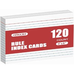 Index Cards 3x5 Inch - 300 Pack, Ruled Index Flash Cards for Studying, Lined Index Note Cards 3x5 Flashcards, Notecards 3 x 5 Lined Small Index Cards Ruled White 3x5 Cards for Office, School, Home in Kuwait