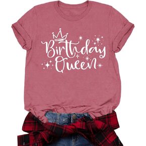 Valiri Happy Birthday Shirt for Womens Birthday Queen T-Shirt Bday Party Tee in Saudi Arabia