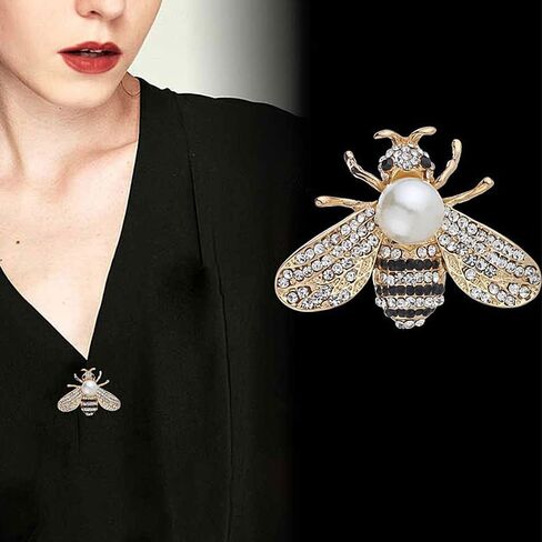 3-Pack Animal-Shaped Brooch with Pearl Rhinestones in Saudi Arabia