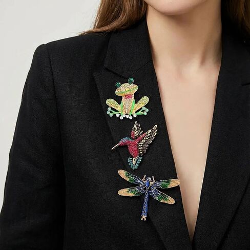 3-Pack Animal-Shaped Brooch with Pearl Rhinestones in Saudi Arabia