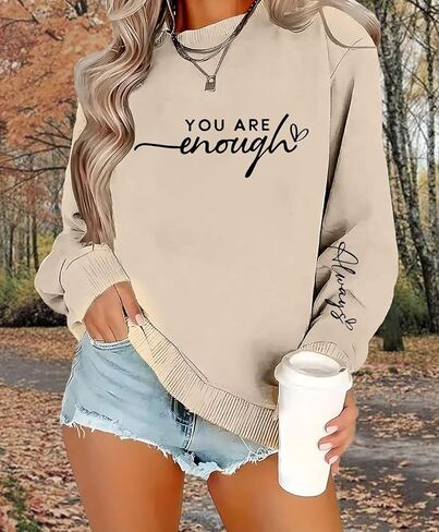 Women Cute Graphic Funny Oversized Pullover Drop Shoulder Sweatshirts in Saudi Arabia